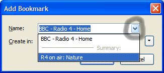 Example Dialog Box